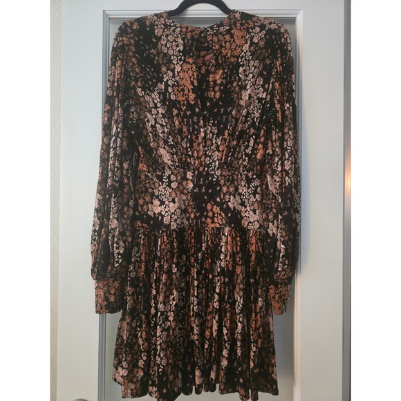 Free People Heartbeats Mini Dress Floral Long Sleeve Size Small - Picture 1 of 10